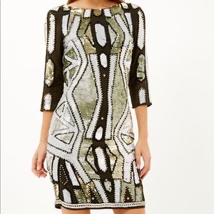 Sequin embellished bodycon dress
